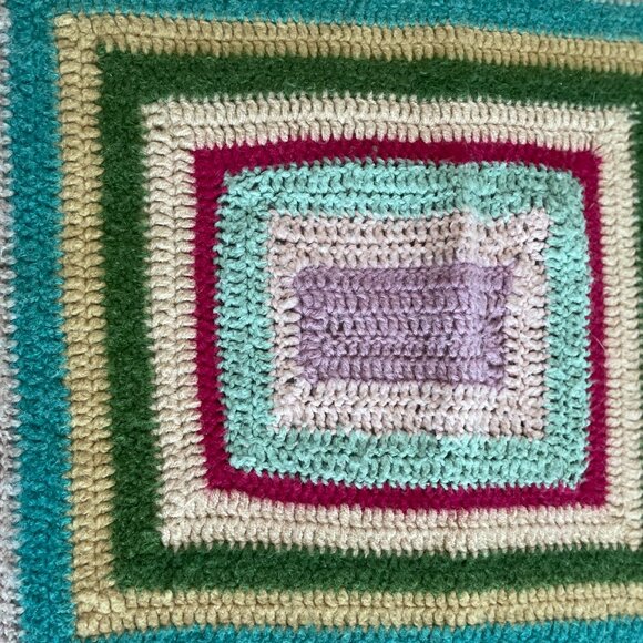 Multi Color Knit Blanket/Throw - Picture 3 of 6
